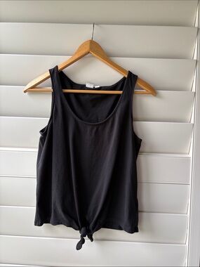 GAP Black Tie-Knot Tank Top 100% cotton